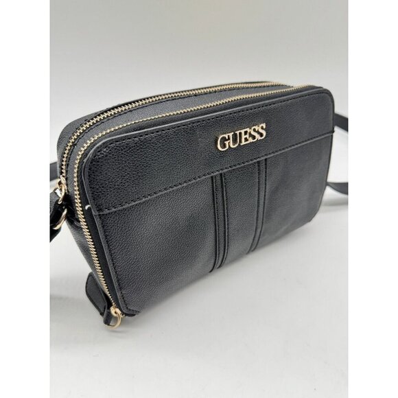 GUESS Trixy faux-leather small women's camera crossbody bag - Black - Picture 8 of 14